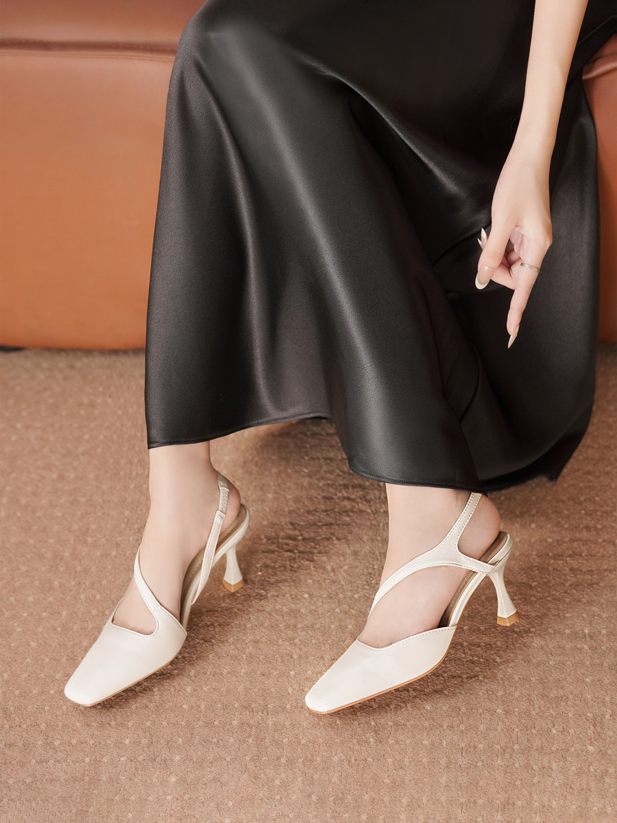 Giày Slingback DL0558 Kem