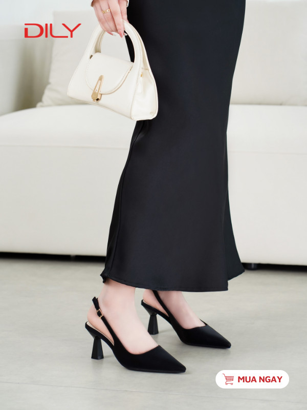 Slingback mũi nhọn 6.5cm thời trang DL0612 - DILY