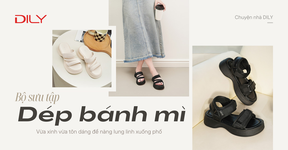 Bộ sưu tập dép bánh mì chuẩn phong cách Hàn Quốc