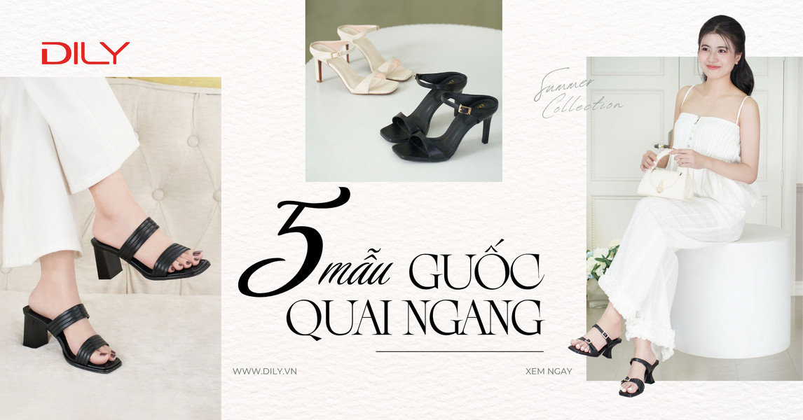 5 mẫu guốc quai ngang tôn chân để nàng diện ngày hè