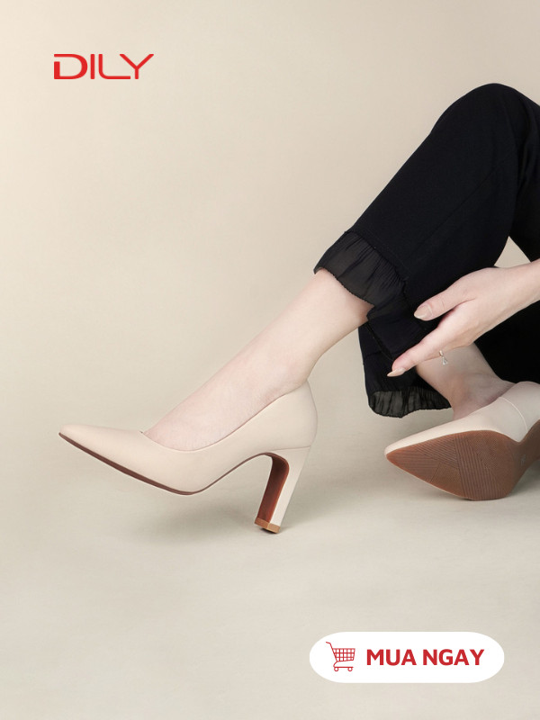 Giày cao gót công sở basic, mũi nhọn tôn chân AA0372 - DILY