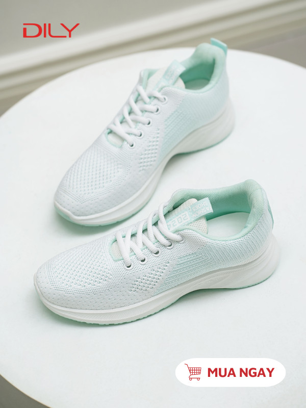 Giày sneaker vải thoáng khí cùng đế cao su êm chân cao 3cm AG0040 - DILY