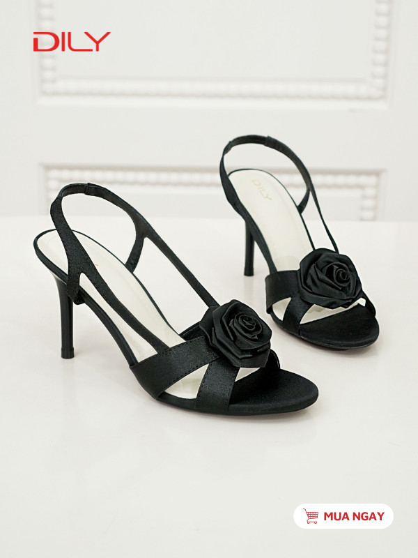 Sandal quai mảnh đính hoa thời thượng DL0583 - DILY
