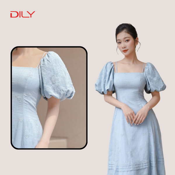 Đầm công sở tay bồng dáng dài - Mã SP: AB0310