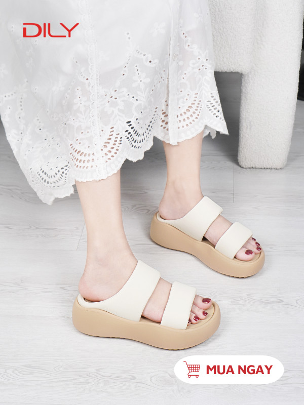 Dép bánh mì đế chống trượt quai ngang siêu êm AG0161 - DILY