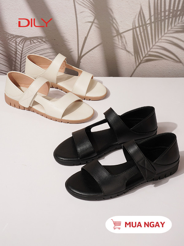 Sandal đế thấp tiện dụng, thiết kế bít hậu trẻ trung AA0496 - DILY