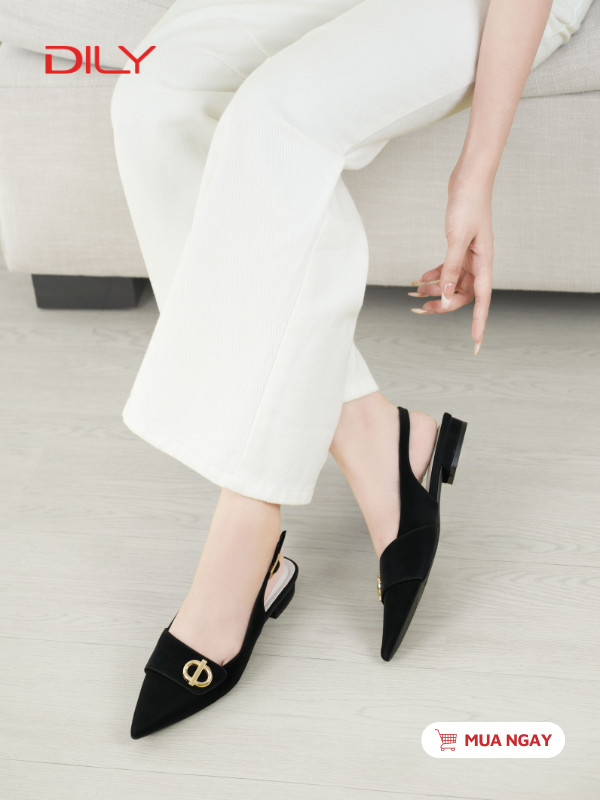 Giày slingback phối khóa sang trọng DL0592 - DILY