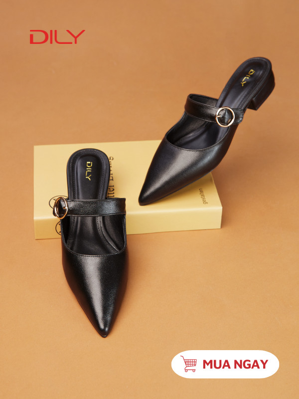 Guốc sục mũi nhọn quai ngang basic thanh lịch AA0426 - DILY