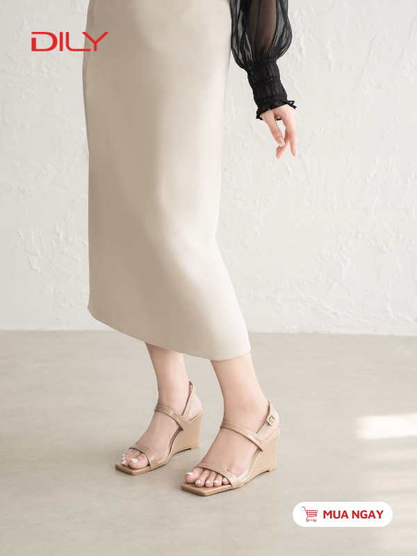 Sandal đế xuồng quai mảnh thanh lịch AA0418 - DILY