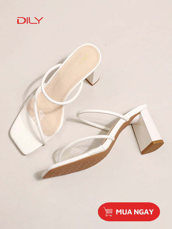 Guốc nữ đế vuông quai dây mảnh nhẹ nhàng AA0359 - DILY