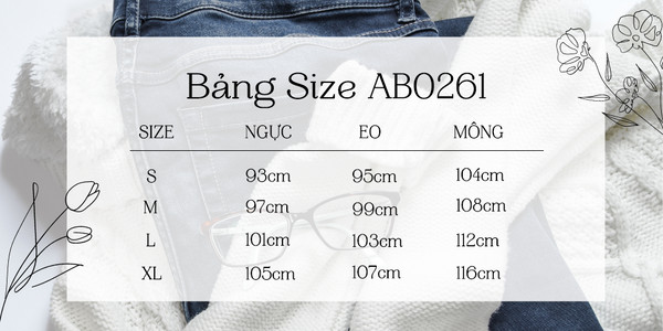 Bảng Chọn Size ÁO KIỂU AB0261
