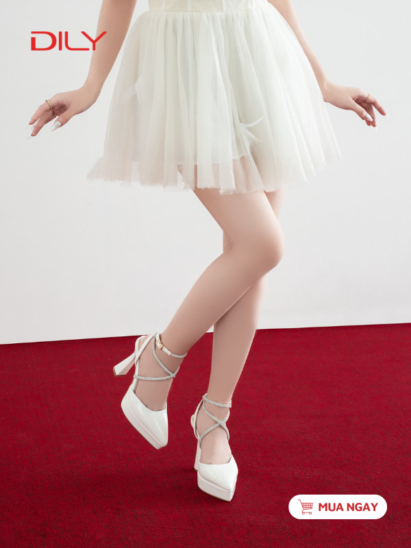 Giày đế đúp mũi nhọn cao 11cm sang trọng DL0646 - DILY