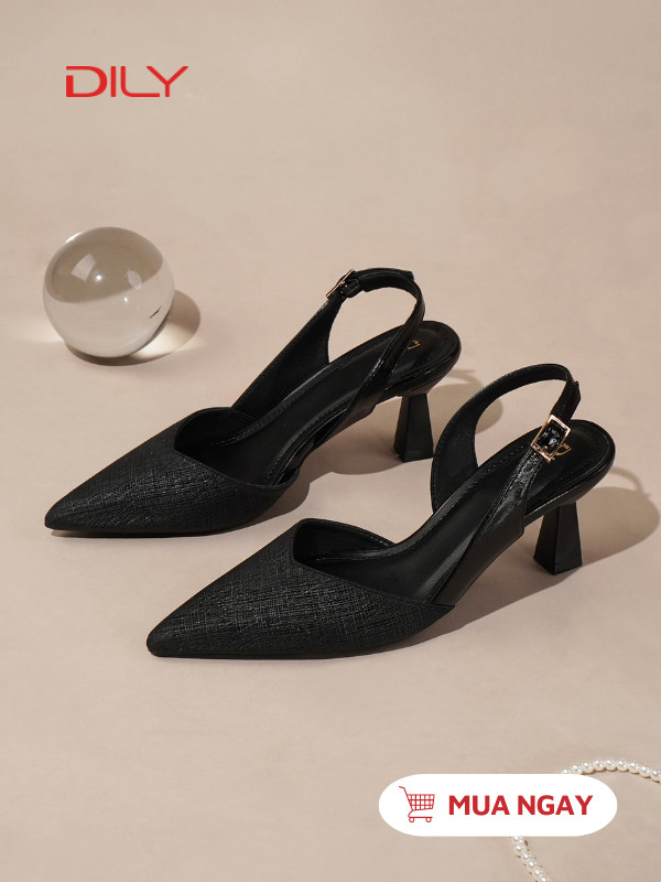 Giày slingback cao gót phối da thời thượng AA0479 - DILY