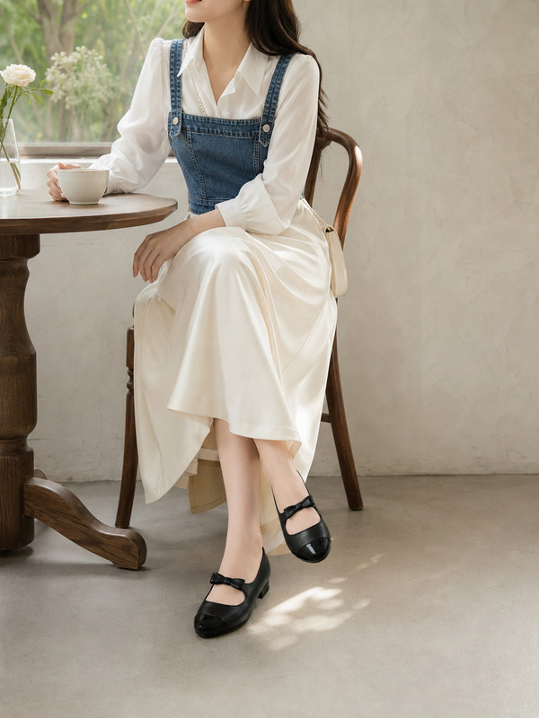 Cafe với yếm jean