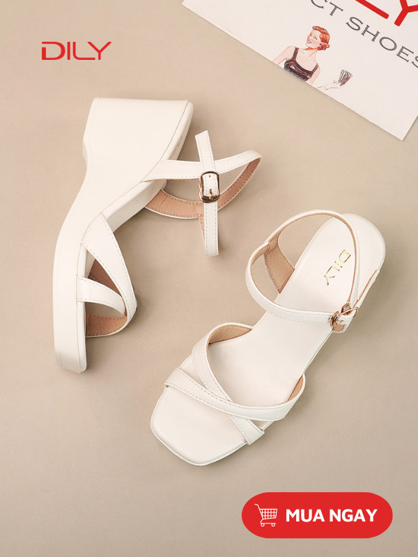 Sandal đế xuồng quai chéo tôn chân AA0449 - DILY
