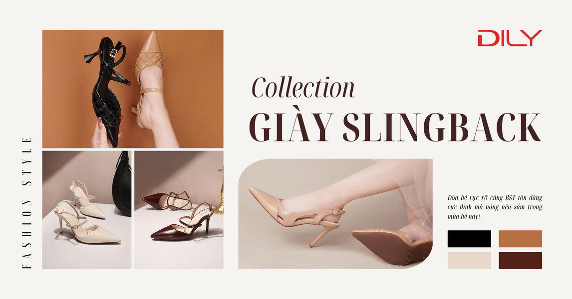 Đón hè rực rỡ cùng BST giày slingback cao gót tôn dáng cực đỉnh