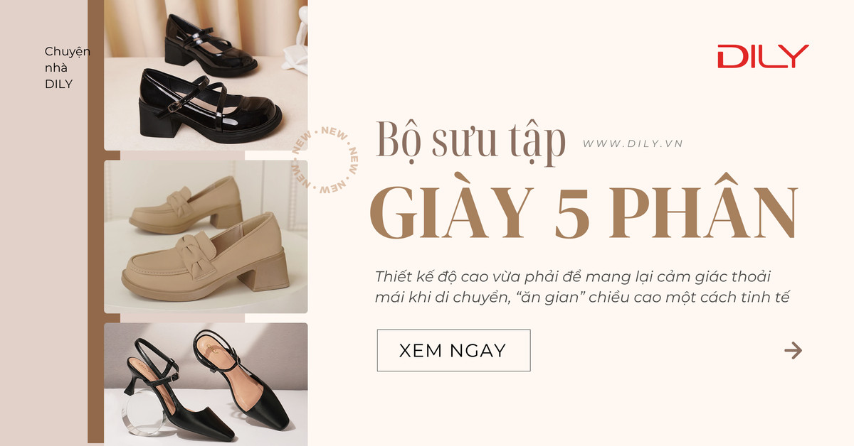 Điểm danh 5 mẫu giày 5 phân DILY vừa xinh vừa tôn dáng