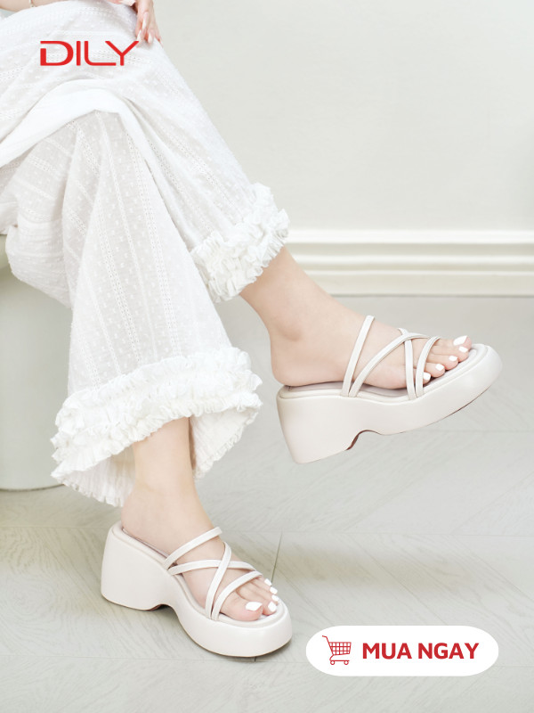 Dép đế độn 8p quai mảnh tôn dáng DL0590 - DILY