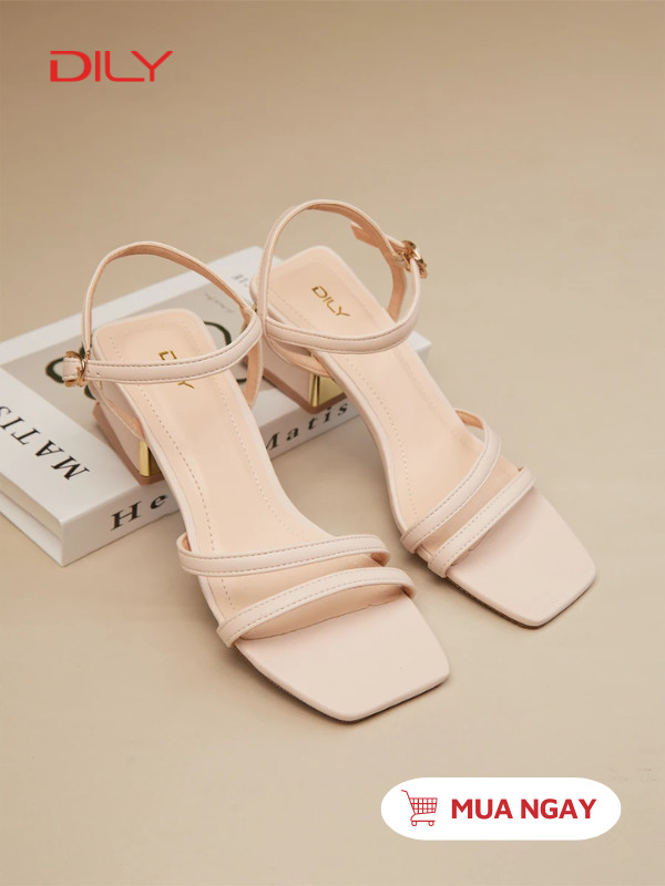 Sandal nữ quai mảnh đế vuông trẻ trung AA0273 - DILY