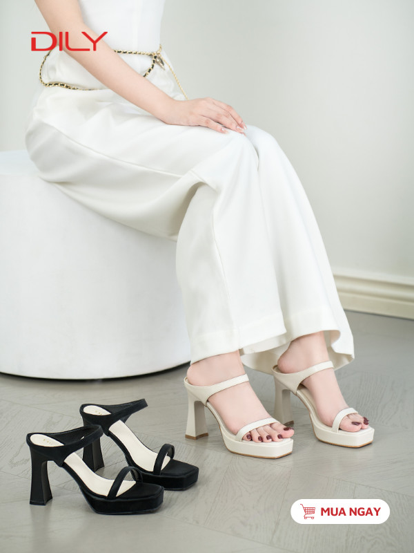 Dép guốc đế đúp quai mảnh trẻ trung DL0611 - DILY