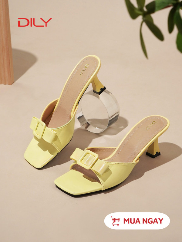 Dép guốc đẹp gắn nơ hot trend AA0486 - DILY