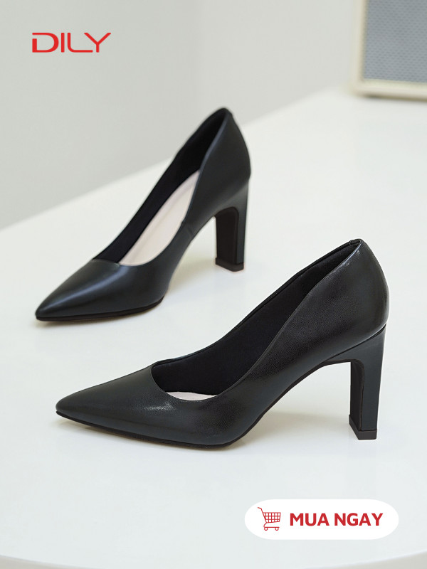Giày cao gót mũi nhọn thiết kế tối giản, thanh lịch AA0372 - DILY