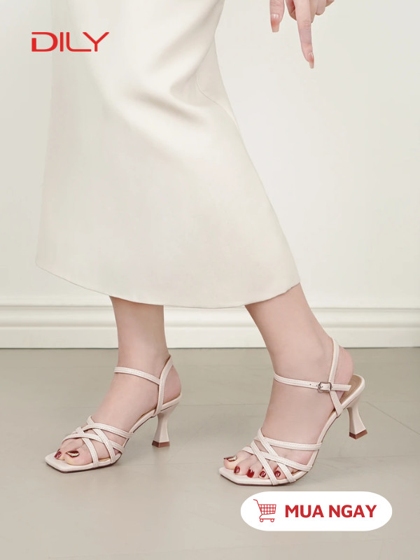 Sandal cao gót quai mảnh đan chéo thanh lịch DL0522 - DILY