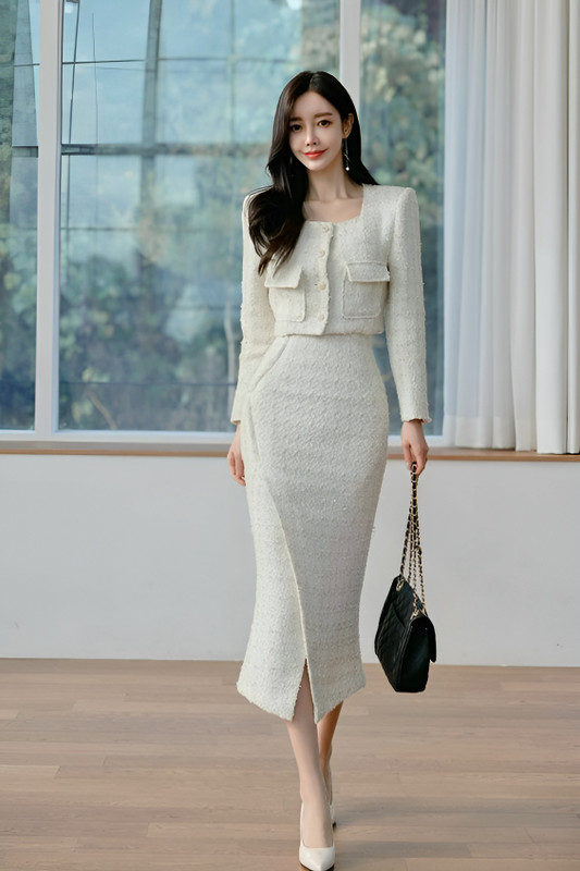 Vải tweed - Tăng độ thời thượng cho những outfit diện Tết