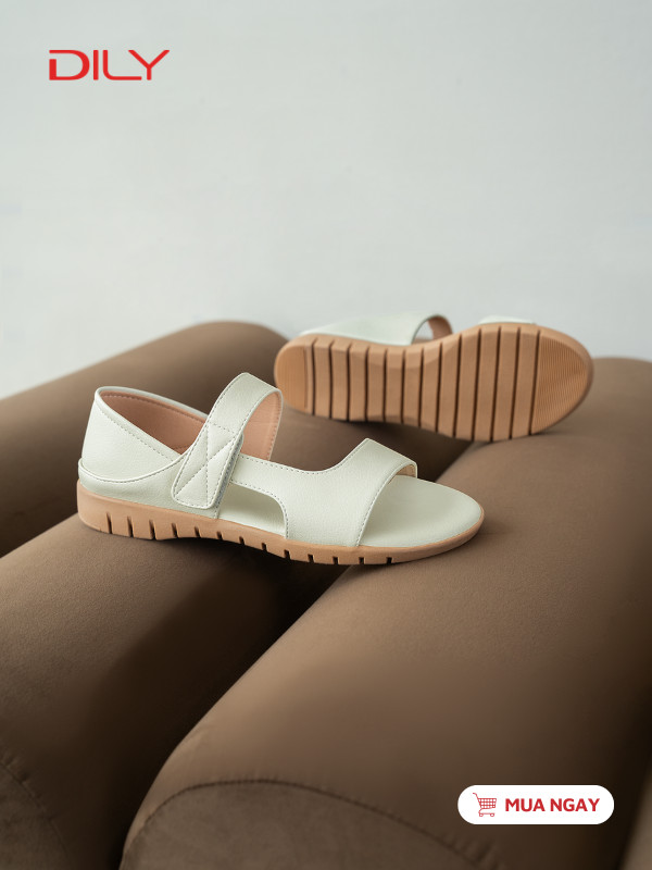 Sandal đế bệt quai dán tiện lợi AA0496 - DILY
