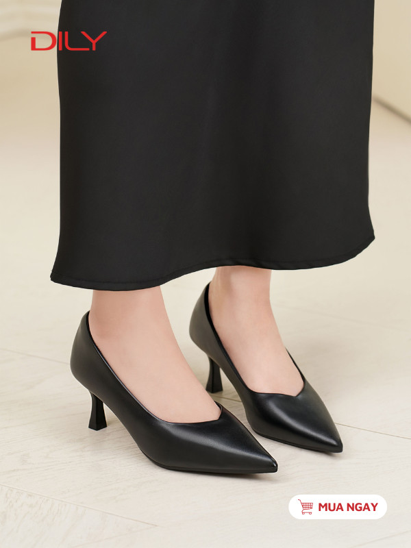 Giày cao gót mũi nhọn 5.5cm thanh lịch DL0586 - DILY