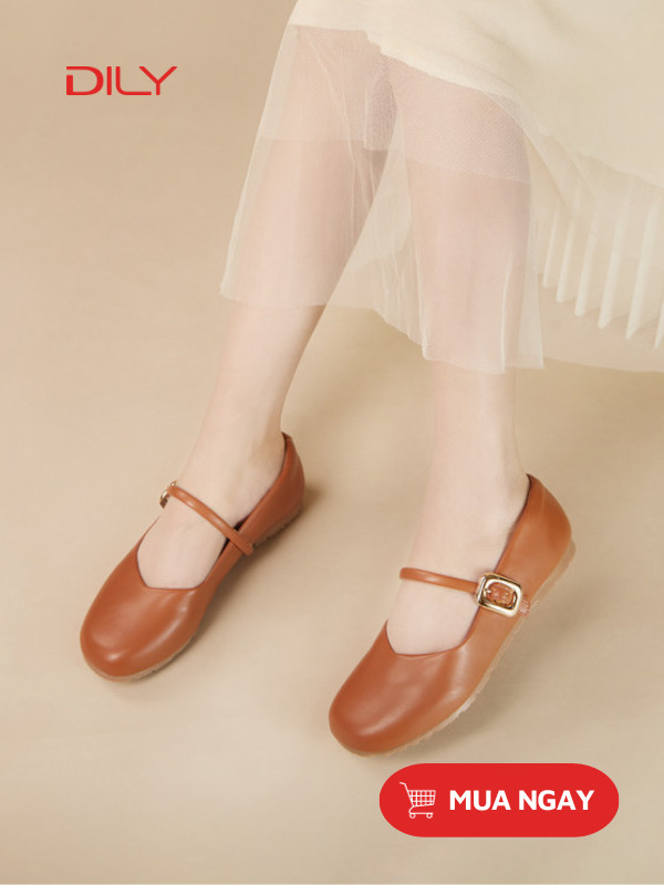 Giày búp bê siêu êm, style vintage cực xinh AA0438 - DILY