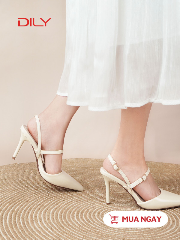 Giày slingback cao gót phối quai mảnh thanh lịch DL0516 - DILY