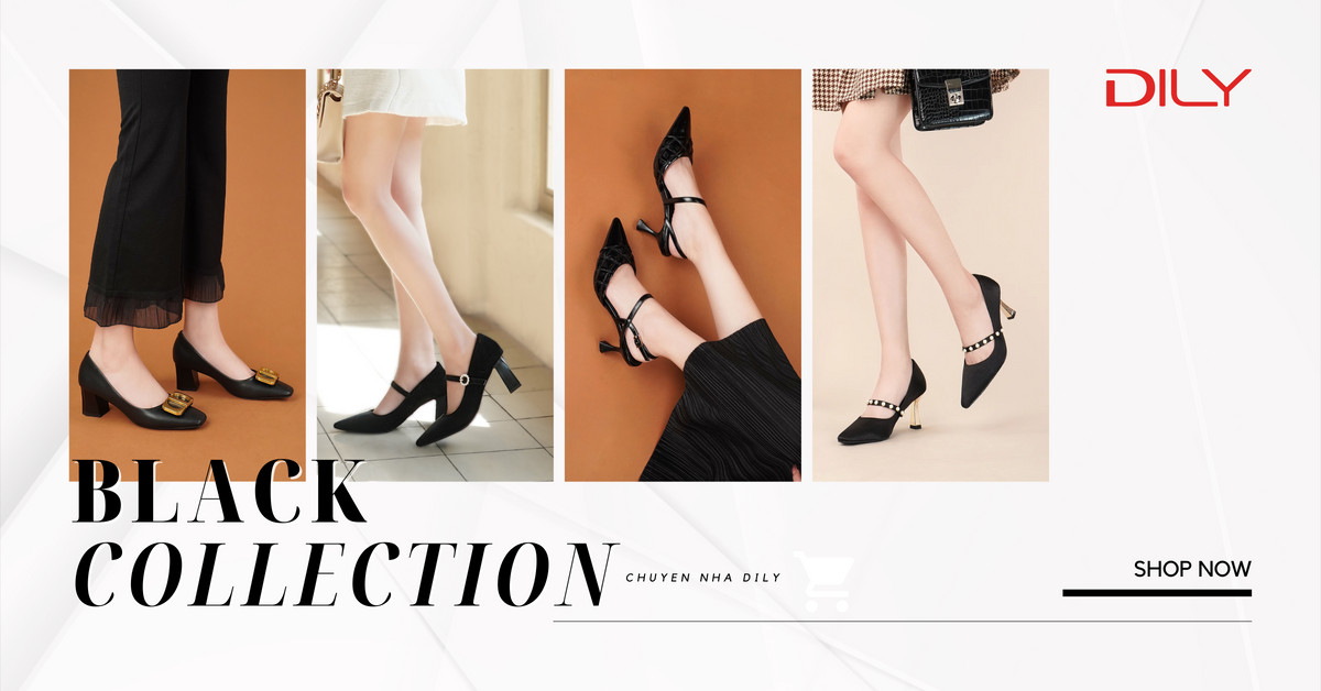 6 mẫu giày cao gót đen thời trang dành cho quý cô hiện đại