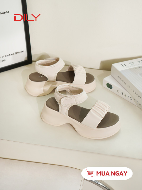 Dép quai hậu đế bánh mì tôn dáng, quai nhún cực xinh AG0148 - DILY