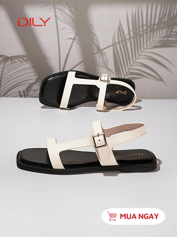 Sandal đế bệt quai ngang thanh mảnh AA0505 - DILY