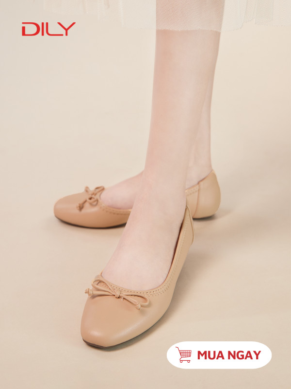 Giày búp bê đính nơ xinh xắn AA0427 - DILY