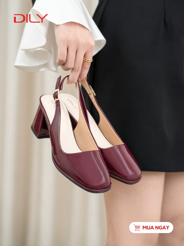 Giày slingback cao gót basic thanh lịch DL0560 - DILY