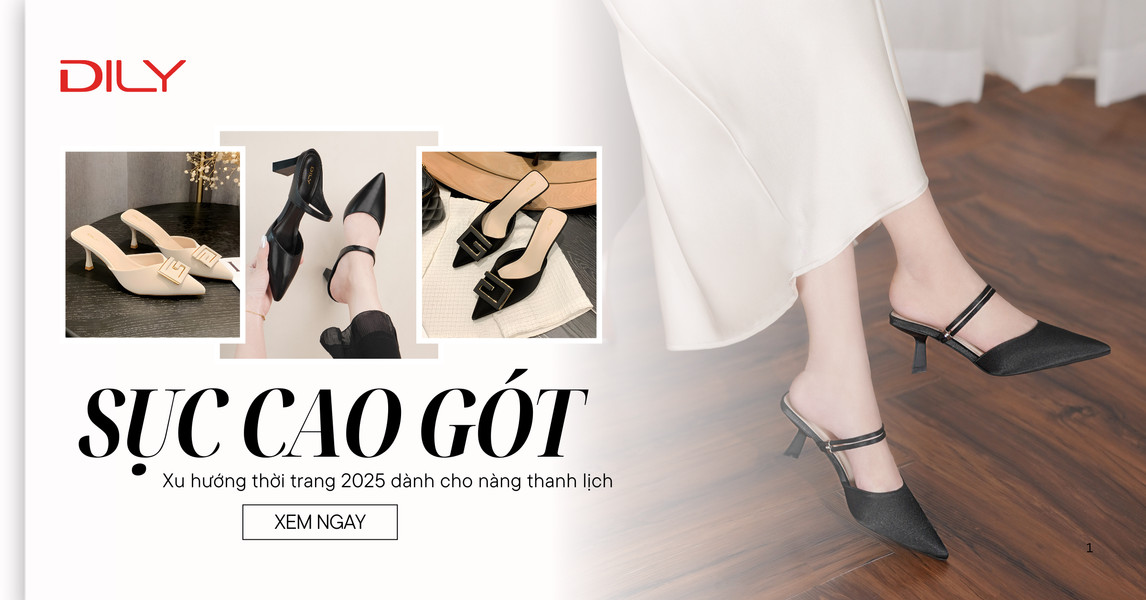 Sục cao gót - Xu hướng thời trang công sở 2025 dành cho nàng thanh lịch