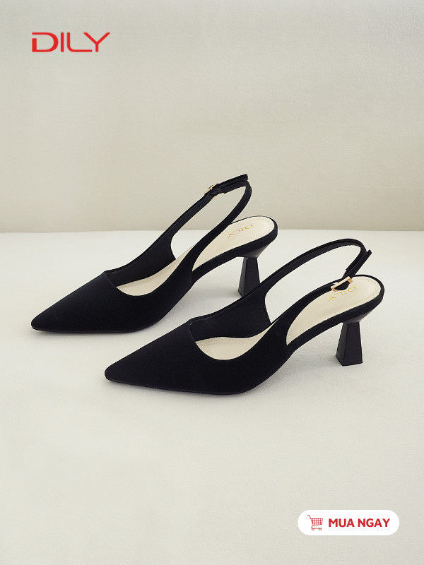 Slingback mũi nhọn, thiết kế tối giản thanh lịch DL0612 - DILY