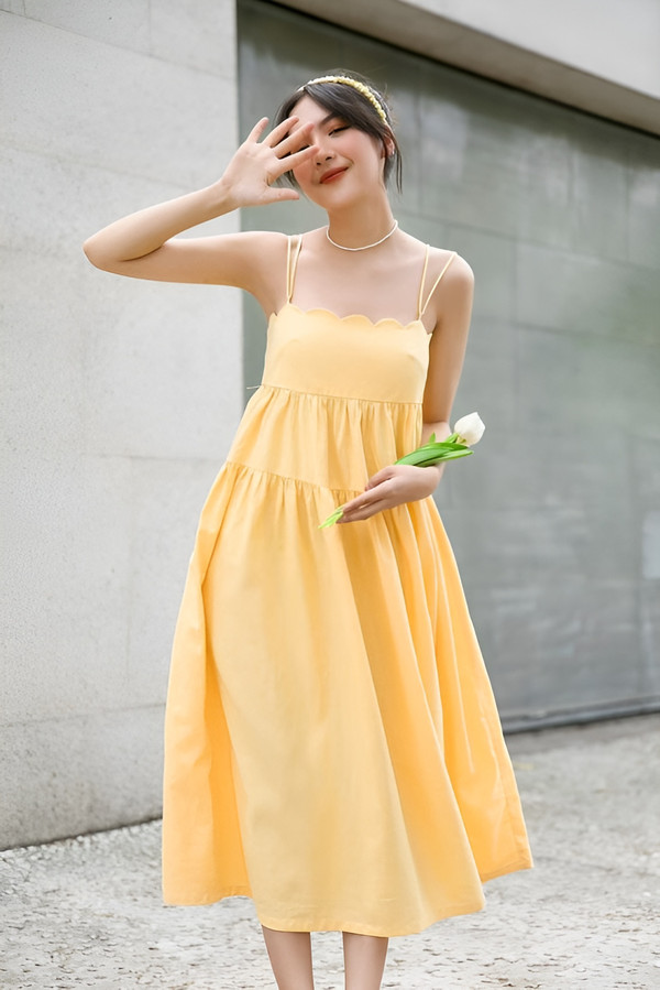 Đầm babydoll tay dài họa tiết hoa HL15-32 | Thời trang công sở K&K Fashion
