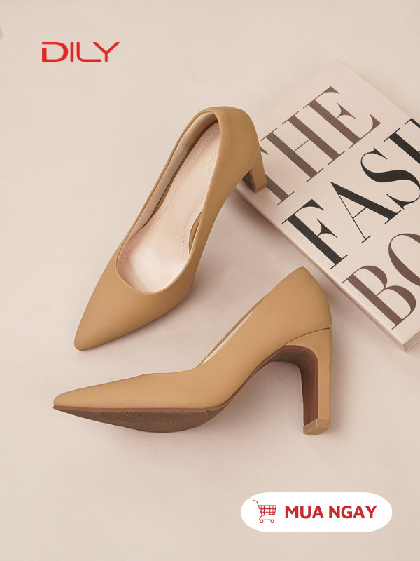 Giày cao gót công sở basic, mũi nhọn tôn chân AA0372 - DILY