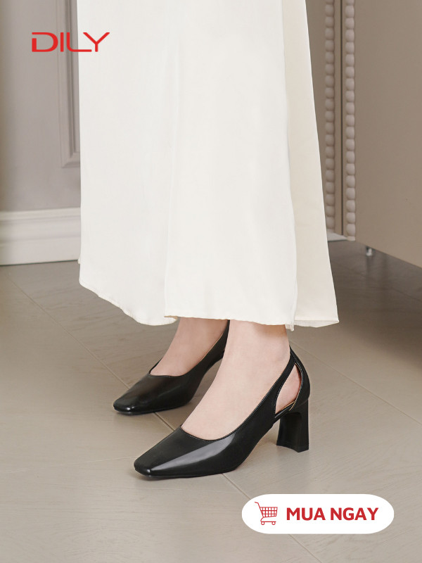 Giày cao gót mũi vuông cut-out thời thượng AA0457 - DILY