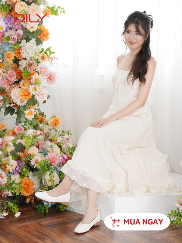 Giày bít mũi vuông basic AA0477 - DILY 