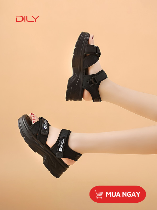Sandal đế cao quai chéo tôn chân AG0089 - DILY