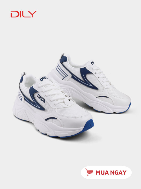 Giày sneaker đế cao su êm chân, nhấn màu trẻ trung AG0035 - DILY