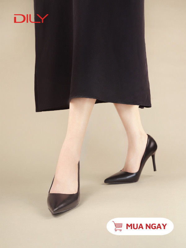 Giày cao gót mũi nhọn cổ điển, giày mặc áo dài tôn dáng thanh lịch AA0445 - DILY