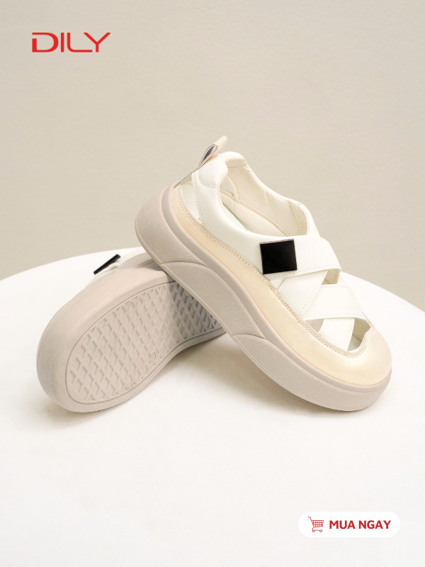 Giày sneaker thiết kế quai đan, phối màu trẻ trung AG0176 - DILY