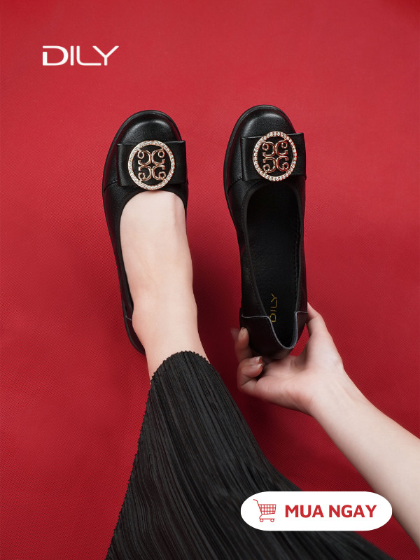 Giày búp bê mũi tròn trẻ trung, đế chống trượt tiện dụng AA0502 - DILY