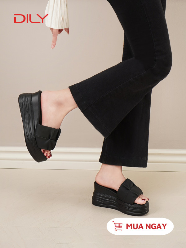 Dép đế xuồng quai ngang nhún bản lớn xinh xắn AG0159 - DILY