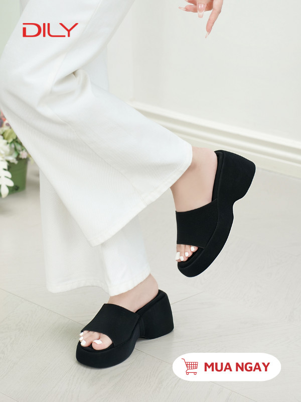 Dép bánh mì quai ngang tối giản DL0591 - DILY